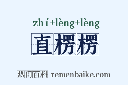 直楞楞是什么意思的图片